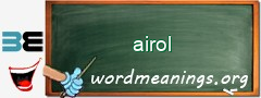 WordMeaning blackboard for airol